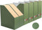 Magazine Holder Rack, 6-Pack Leaf Green File Holder and Desk Organizer for Documents, Storage Box for Office and Home