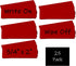 Magna Visual 3/4" x 2" Red Pre-Cut Write On Wipe Off Magnetic Strips, 25 Pack