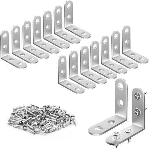 Blingstar L Bracket Stainless Steel Corner Brace 16Pcs 1.57x1.57 Inch Right Angle