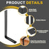 2Pcs 130 300 30mm uxcell Adjustable L-Shape Corner Brace, x x l Corner Brace Slotted Joint Right Angle Bracket