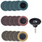Yakamoz 15pcs 2 Inch Roll Lock Surface Conditioning Sanding Disc with Roll