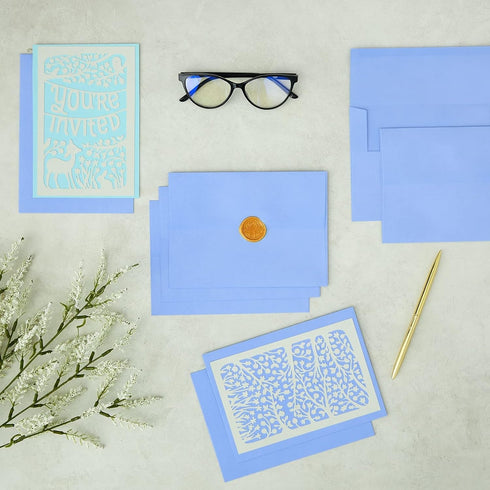 Juvale 96 Pack Light Blue 5x7 Envelopes for Invitations, A7 Size for Mailing Greeting Cards, Wedding, Bridal Shower by Juvale