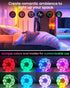 6.6ft, 64 Pak LED Lights for Bedroom Smart RGB+IC LED Strip Lights with App, Music Sync Color Changing Flexible LED