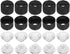 uxcell 10 pcs 20mm LED Lens 15 Degree with Black Holder for 1W 3W High Power LED Light