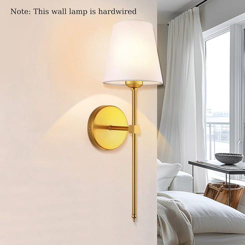 Sets 2, Wall Sconces of Retro Industrial Wall Lamps, Vanity Sconces Wall Lighting with White Fabric Shades, Wall Lights