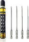4 in 1 RC Model Repair Tools Kit - 1/4" Drive Hex Driver Bit Set 1.5mm 2.0mm 2.5mm 3.0mm Allen Wrench Keys for Electric