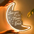 5V Dimmer 15.75 Britrio LED Moon Neon Light Sign, Love You To the Moon And Back Mirror Neon Wall Decor for Party Girls