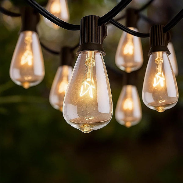 20Ft Outdoor String Lights,Edison Bulb String Lights with 22 Clear Edison Bulbs