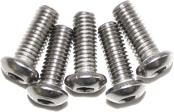 25PCS M8-1.25 x 16mm Button Head Socket Cap Screws - Stainless Steel 18-8, Full Thread, Allen Socket Drive, Plastic Box
