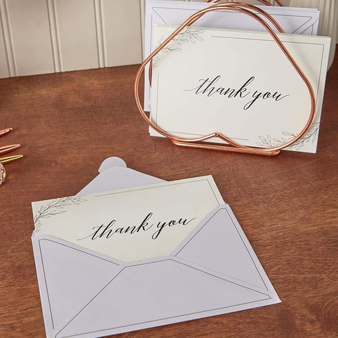 Pipilo Press 4 6 48-Pack, Set Sympathy Thank You Cards with Envelopes & Sticker Seals for Funeral - x in, Black & White