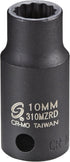 Sunex 310MZRD 10mm 12-Point Semi-Deep Impact Socket, 3/8-Inch Drive