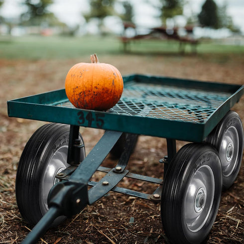 (2-Pack) AR-PRO 6” x 1.5” Flat Free Solid Rubber Wheel Assemblies, Heavy-Duty Replacement Hand Truck Wheels