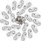 Onwon 20 Pieces Straight Flat Corner Brace 37 by 16 mm Stainless Steel