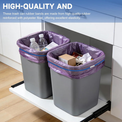 Darlingao Set 3, 1330 Trash Can Rubber Bands of Heavy Duty Elastic Garbage Can Bands Fit Gallon Trash Cans, Secure