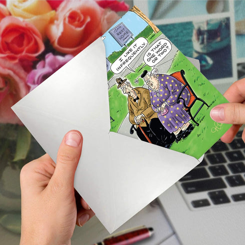 NobleWorks Infrequently Humorous Birthday Paper Card with Envelope, 4406