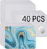 OKBA 40 PCS White Mouse Pad 3mm Thick for Heat Press Printing,Bulk Mousepad