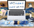 Ergonomic Large Mouse Pad and Keyboard Wrist Rest, 4-in-1 Gaming Desk Pad with Wrist Support - Light Blue