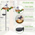 Afirst Solar Lights Outdoor Decorative Metal Turtle Crackle Glass Globe with Butterfly Warm White LED Metal Waterproof