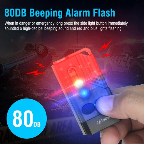 V10 365nm Light-14 BORUIT Small Powerful Keychain Flashlight with UV Red Green Blue Light,High Lumens USB C