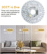 MouMouPurr 4.92'' 18W 3CCT (3000K/4000K/6000K) Dimmable, LED Ceiling Fan Light Retrofit Kit, Flush Mount Ceiling Light