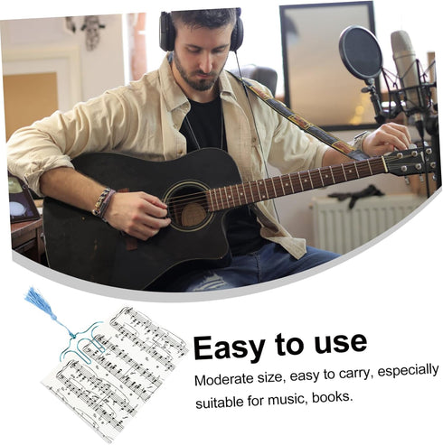 Musical Notes Bookend Clips - Metal Desk Paperclip Holders