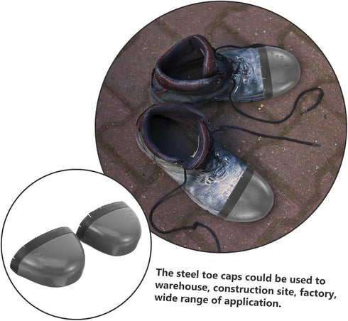 Steel Toe Guards for Work Shoes - 1 Pair Safety Toe Caps for Men and Women with Protective Safety Mask and Incense Headgear: Prevent Toes from Being Smashed