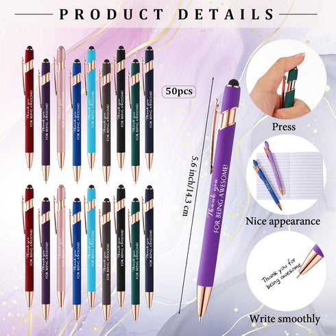 Qilery Employee Appreciation Gifts Set, Mini Notebook, Ballpoint Pen, Leather Bookmark, Thank You Gift for Teacher Staff