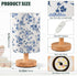 YETTASBIN Blue Wildflower Bedside Table Lamp, Small LED Desk Light USB Nightstand Lamp with Non Slip Wood Base