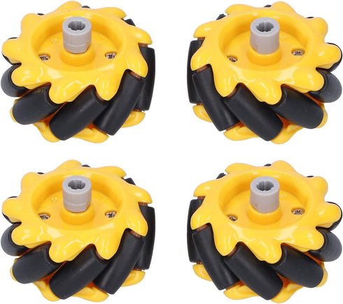 Generic 48mm Wheel Robot Mecanum Wheel Smart Robot Car Parts Accessories Directional DIY Toy Components (Two Pairs)