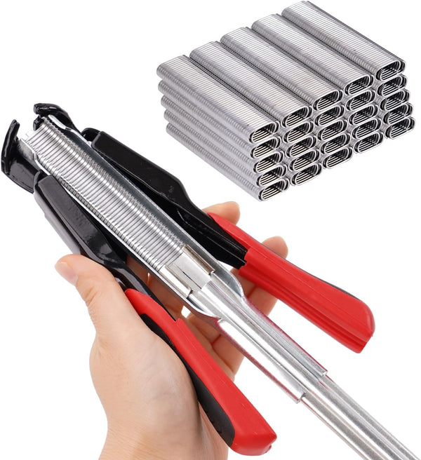 Hog Ring Pliers Kit Automatic with 2500pcs Nails for Chicken Wire Fencing