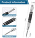 2Pcs Heavy Duty Automatic Center Punch, 5'' Premium Steel Spring Loaded Adjustable Marker Tool for Metal, Plastics