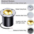 Low Voltage LED In-ground Lights, 3W 12V 24V Waterproof IP67 Pathway Lights for Outdoor Spotlights in Garden Yard (Warm