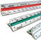 OCM 1 Triangular Architect Scale Ruler, Professional Grade Solid Aluminum, 12 Inch Architectural Scale