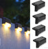 Solar Deck Lights Outdoor, Waterproof Solar Step Lights, Outdoor Solar Lights for