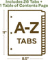 Avery EcoFriendly Recycled Dividers for 3 Ring Binders, A-Z Multicolor, 26 Tabs, 1 Set (11085)