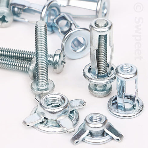 Swpeet 62Pcs M4 M5 M6 Jack Nuts with Long Needle Nose Pliers and Phillips Insert Bit for Hollow Wall Fixings