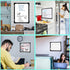 Polegas Magnetic White Board Dry Erase Calendar, 16" x 12" Monthly Calendar for Wall, Small Double Side Board (Black)