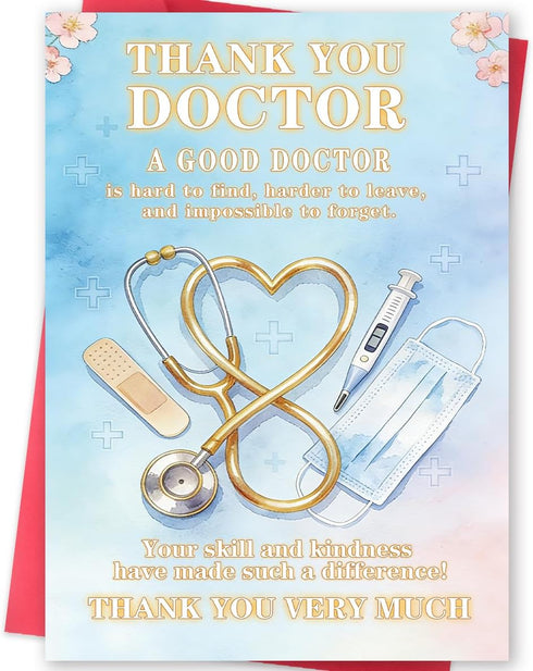 MOROLURU Thank You Doctor Card Appreciation Card for Doctor or Medical Professional, Gratitude