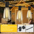 Hobbynors ST38 50FT 25+2 Bulbs, E12 2700K LED Outdoor String Lights with Spare Socket, Warm White-for Backyard