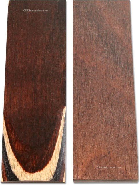 Dymalux Handle Scale Set - (Layered) - (Buckskin) - (Dark Brown/Light Brown) - (5.0 x 1.5 x 0.250) - Custom Handle Material by EZSMITH