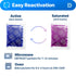 Dry & Dry Blue Indicating Silica Gel Packets, Rechargeable Desiccant, 20 Gram, 7 Packets