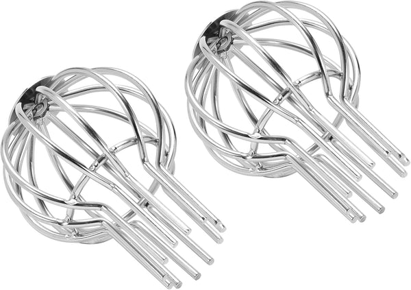 uxcell 2Pcs Gutter Guard - 3 Inch 304 Stainless Steel Down Pipe Filter Strainer for Leaves and Roof Screen