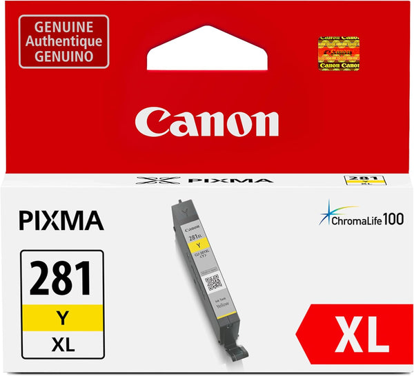 Canon CLI-281 XL Genuine Yellow Ink Tank, Compatible with TR8520, TS9120, TS8120, TS6120, TS9521C/a, TS9520/a, TS8220,
