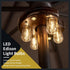 Bulbs 10 (1 Pack) Patio Umbrella Light with Remote Control, Rechargeable Cordless LED Edison Pole Light with Brightness