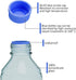 500ML Storage Glass Bottles – 2pcs Round Media Storage Bottle – Borosilicate Glass Bottles – Safe Probe Storage Glass Storage Bottles with GL45 Blue Screw Cap (500ml - 2pcs) by MorexLab