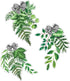 Schoolgirl Style Simply Boho 12-Piece Extra Large Greenery Bulletin Board Cutouts, Greenery Leaves with Black and White