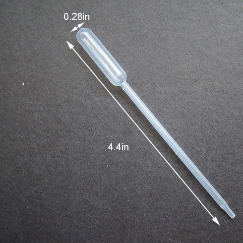 RUIAN 0.5ML Clear Disposable Plastic Eye Dropper Set Transfer Graduated Pipettes (100 PCS)