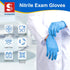 Schneider Nitrile Exam Gloves, Medical Grade Blue Disposable Gloves Latex Free, Rubber Glove for Cleaning, Cooking