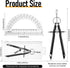 EBOOT Set, 6 Inch 180 Student Geometry Math Metal Drawing Compass and Clear Swing Arm Protractors Degree Math