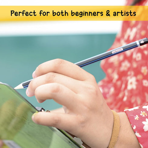 BAZIC Drawing Sketching Pencil Set, Professional Graphite Kit, HB 2B 4B 6B 7B 8B, 6/Pack